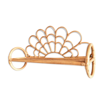 Rattan wall shelf