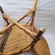 Old armchair child osier rattan 60s vintage decoration collection