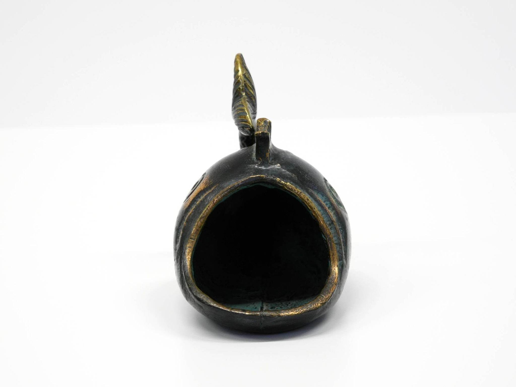 Mid Century bronze table or hand fish ashtray by Walter Bosse