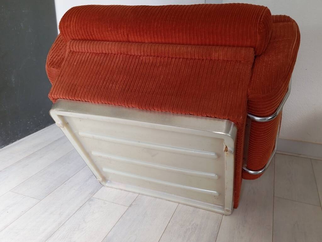 70s corduroy space age armchair