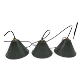 Enameled sheet metal pendant lights