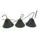 Enameled sheet metal pendant lights