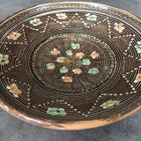 Vintage decor de paint polychrome hand dish 27 cm