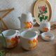 Coffee tea porcelain of retro 70s paris