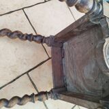 Paire de chaises brutaliste alsaciennes ancienne