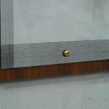 Pop Art Walnut Wall Mirror, 1960s