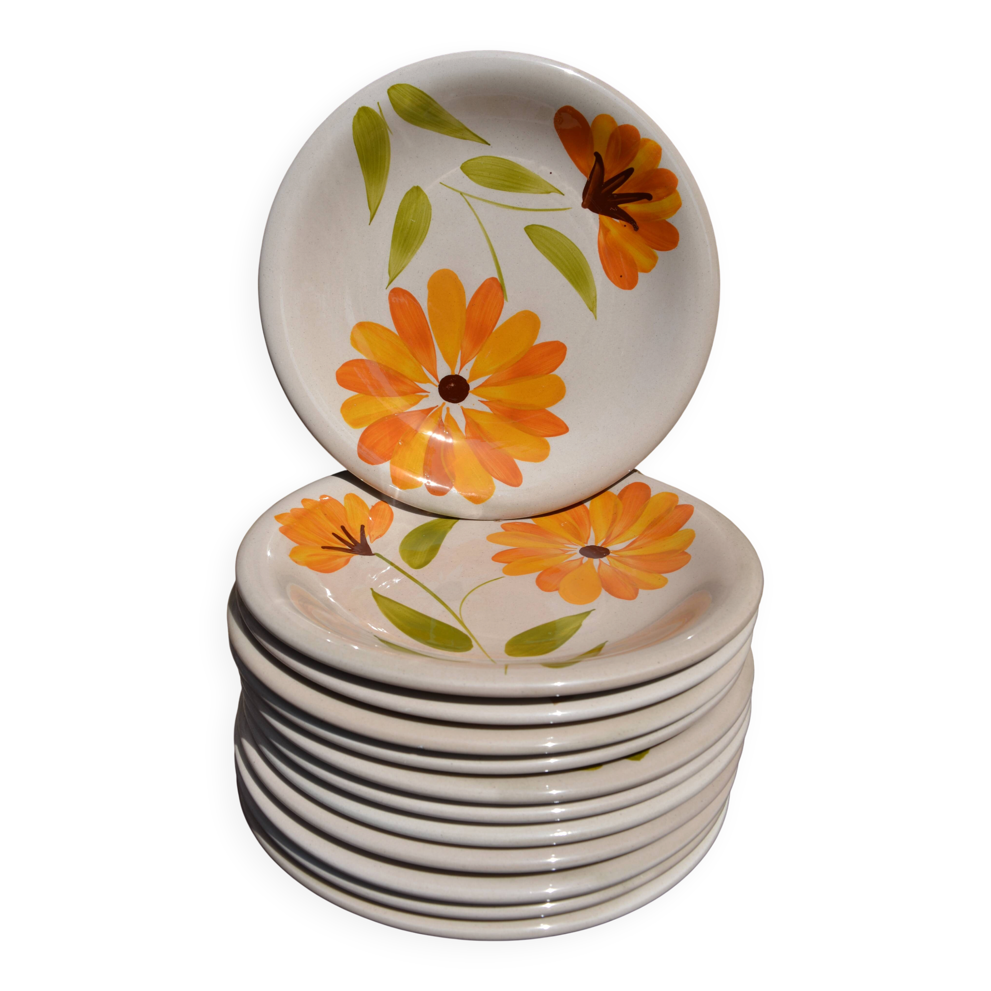 12 assiettes "Primula" Italy vintage