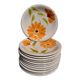 12 assiettes "Primula" Italy vintage