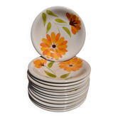 12 assiettes "Primula" Italy vintage