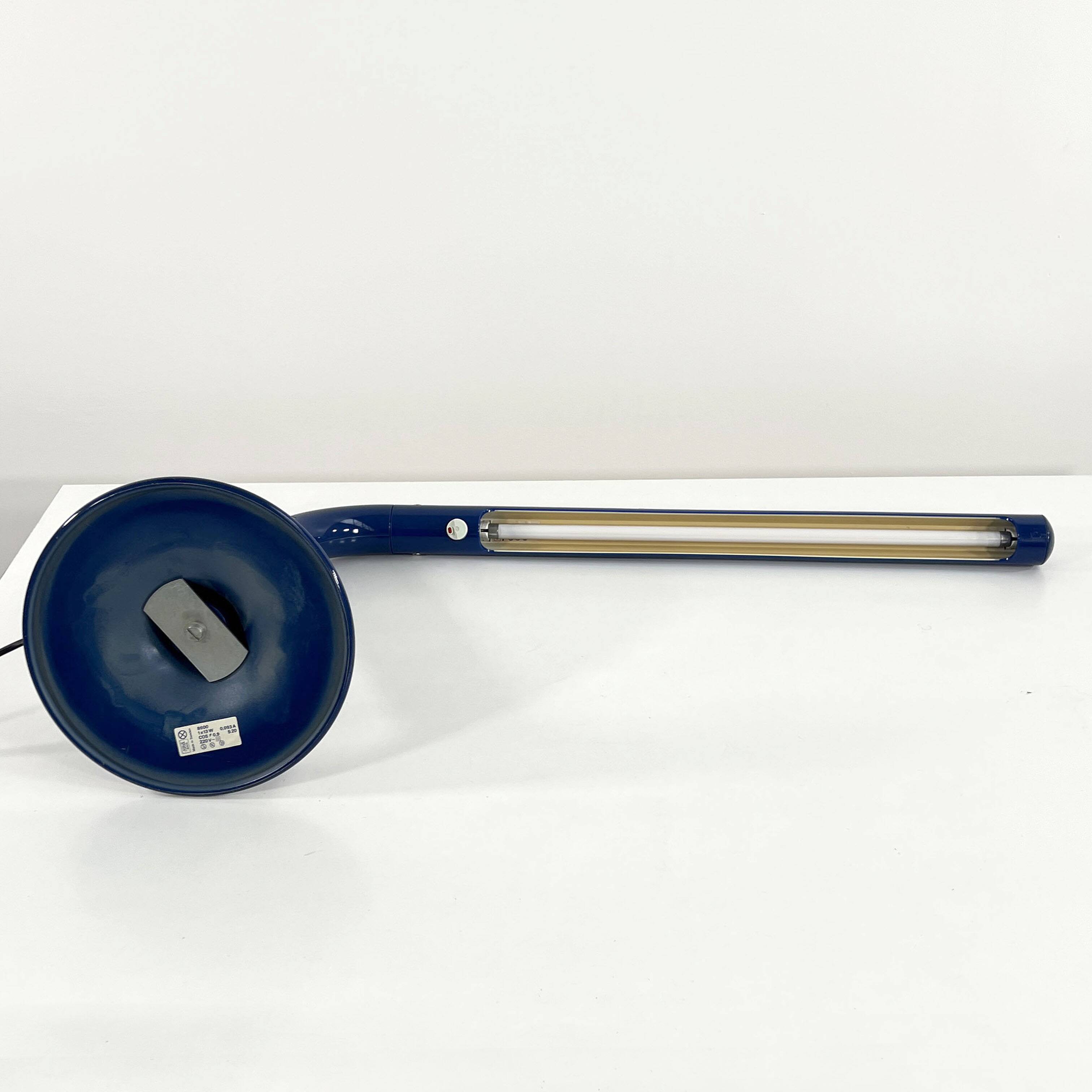 Lampe de table Tube bleue par Anders Pehrson pour Ateljé Lyktan, 1970