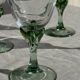Set of 4 vintage green stemmed glasses H16