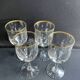 4 Daum water glasses with gold putoises