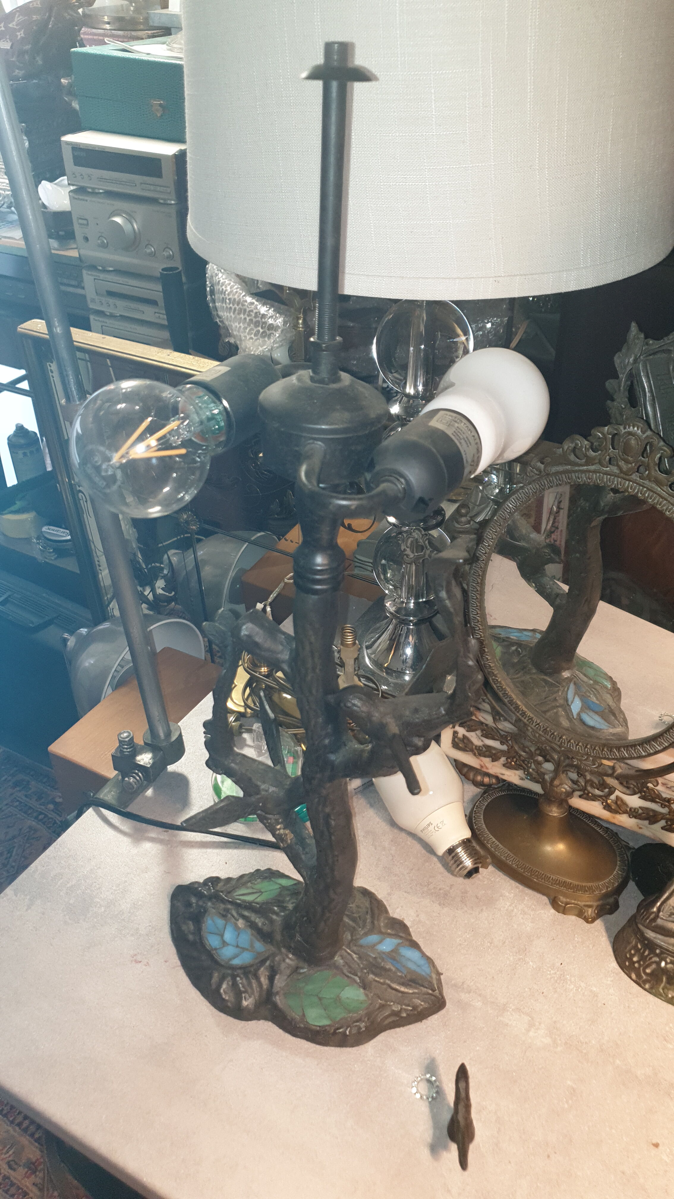 Stained glass lamp floral