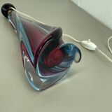Large 41cm sommerso murano glass flavio poli attr. table light, italy, 1960s
