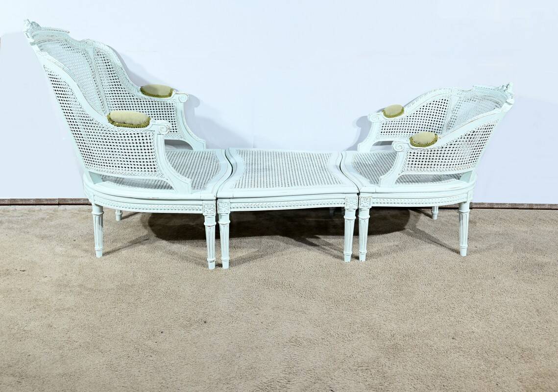 Broken Beech Duchess with Rechampi, Louis XVI style – 2nd part of the 19th century