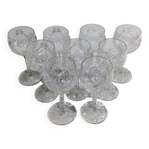 baccarat – 9 verres - cristal