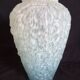Art Deco vase in pressed moulded glass, speckled blue, h - 29