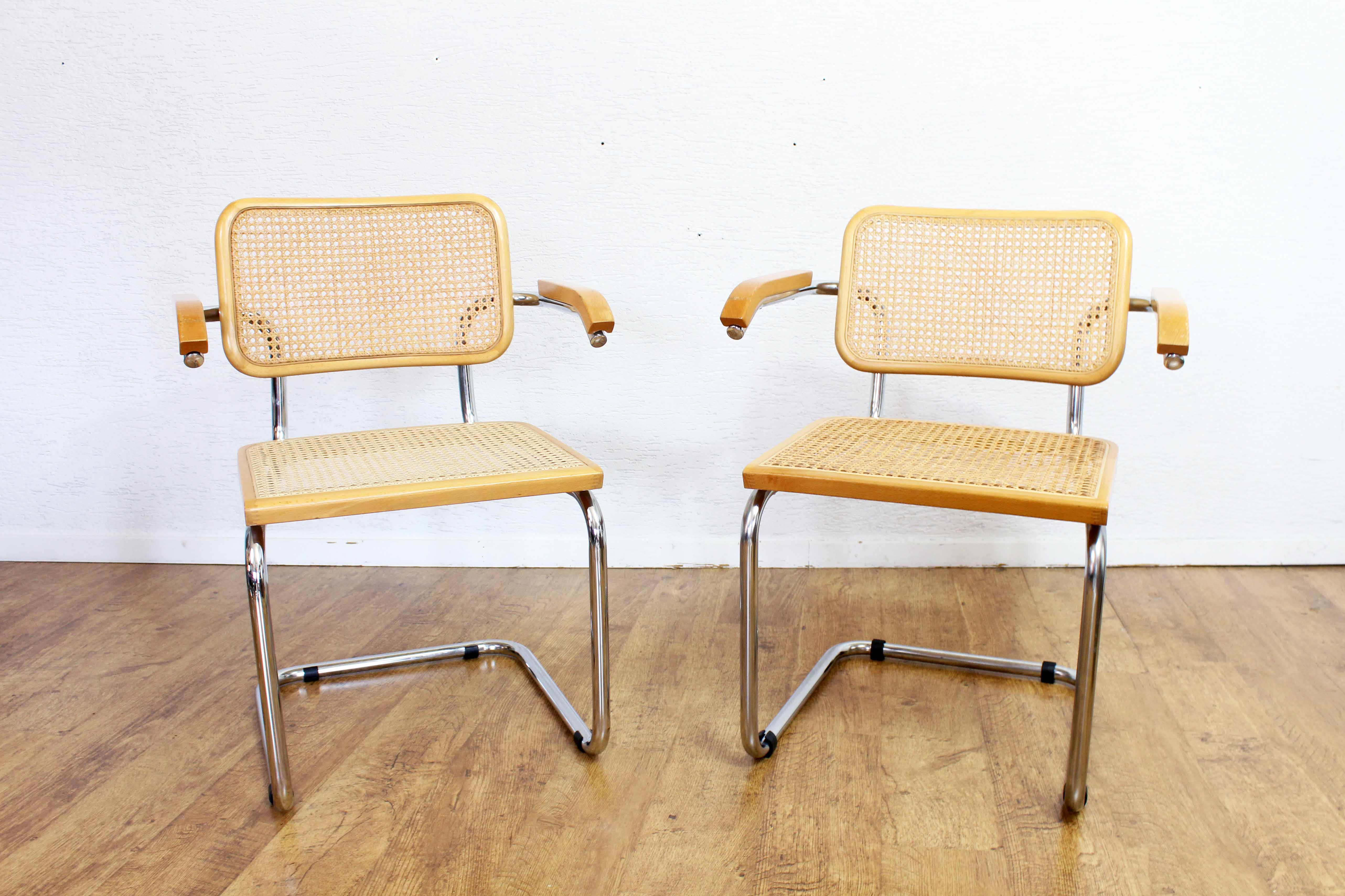 Pair of Marcel Breuer B64 chairs