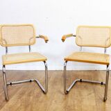 Pair of Marcel Breuer B64 chairs