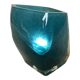 Blue and gold pentagon vase made of glass paste