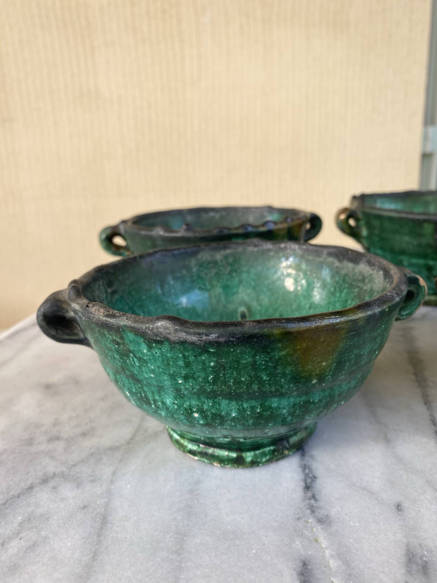 Ceramic set of cups and plates Tamegroute Morocco