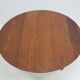 Metal table in teak oval 311 by Peter Hvidt & Orla Mølgaard-Nielsen for Søborg Møbelfabrik