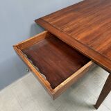 Large antique style oak extendable dining table