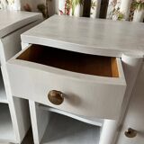 2 restored old bedside tables