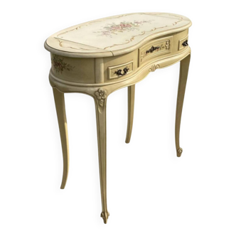 Small vintage Louis XV style Italian flowered dressing table.