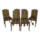 Suite de six chaises d’époque Charles X, en palissandre finement marqueté