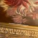 Old painting, still life with Dahlias, signed E Boudet late nineteenth century.