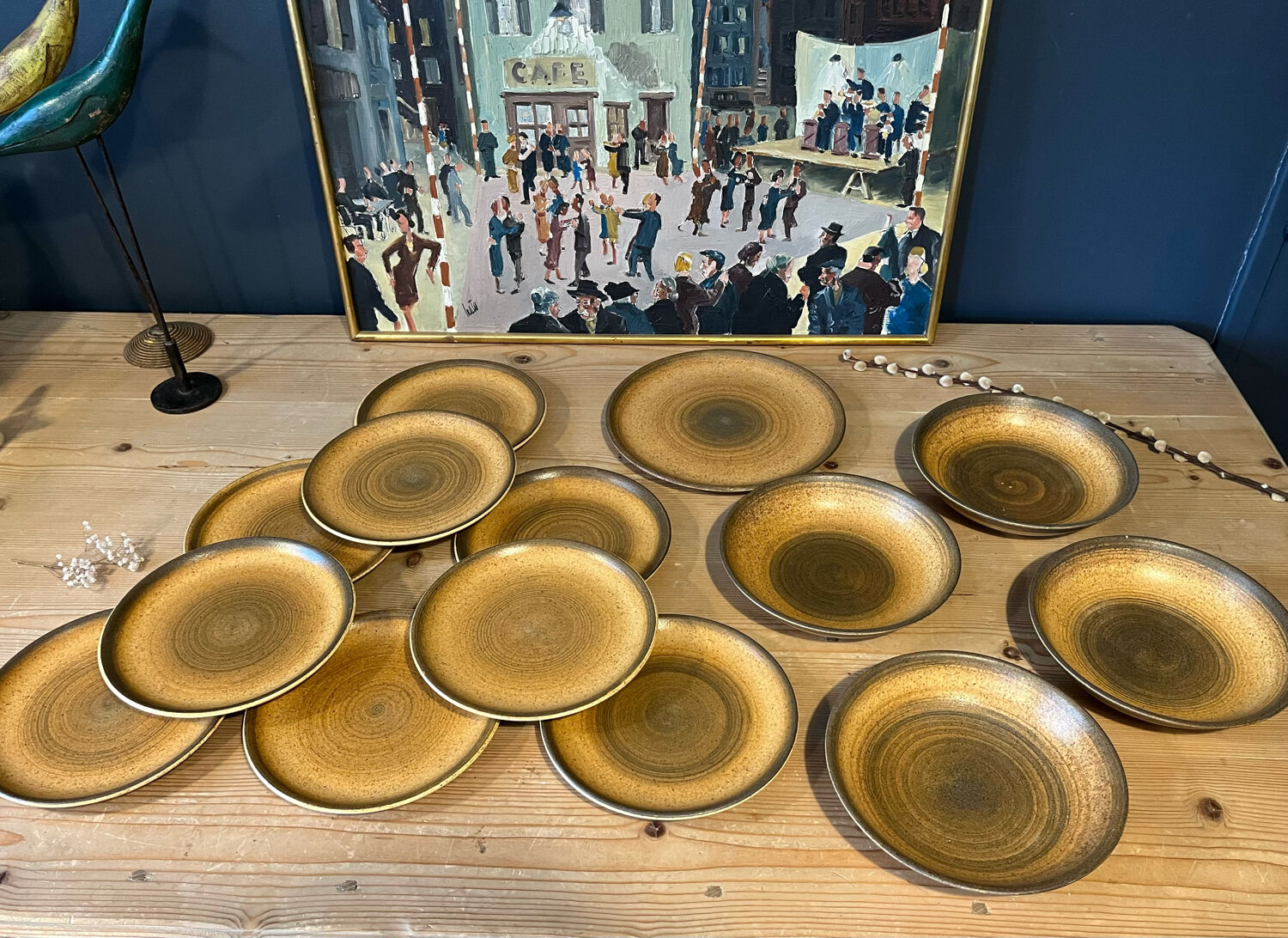 Lonchamp stoneware plates