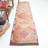 3x11 turkish vintage runner rug, 3x11 herki runner, hallway kitchen rug, 330x83cm