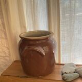 Ancient ceramic salt cellar and its lid.