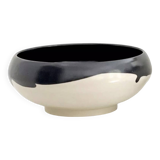 Assiette creuse / bowl noir et beige