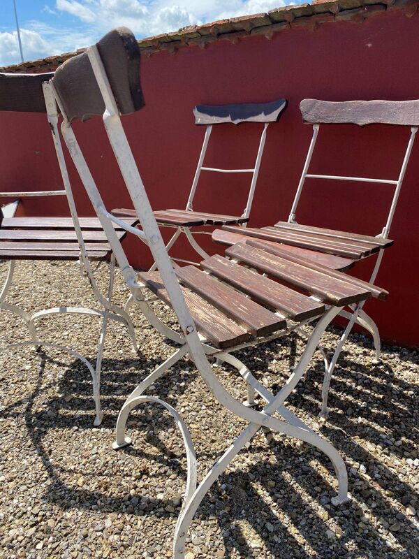 Lot de 4 chaises de jardin / bistrot