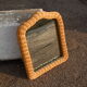 Miroir rotin osier vintage 55 x 64 cm