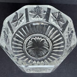 Octagonal cut crystal bowl