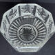 Octagonal cut crystal bowl