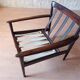 Pair of Danish Grete Jalk armchairs model Poul Jeppesen 56 in rosewood Denmark.