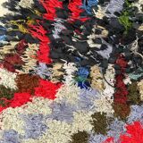 Colorful Boucherouite Berber rug - 64 x 196 cm