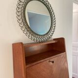 Vintage wrought iron mirror