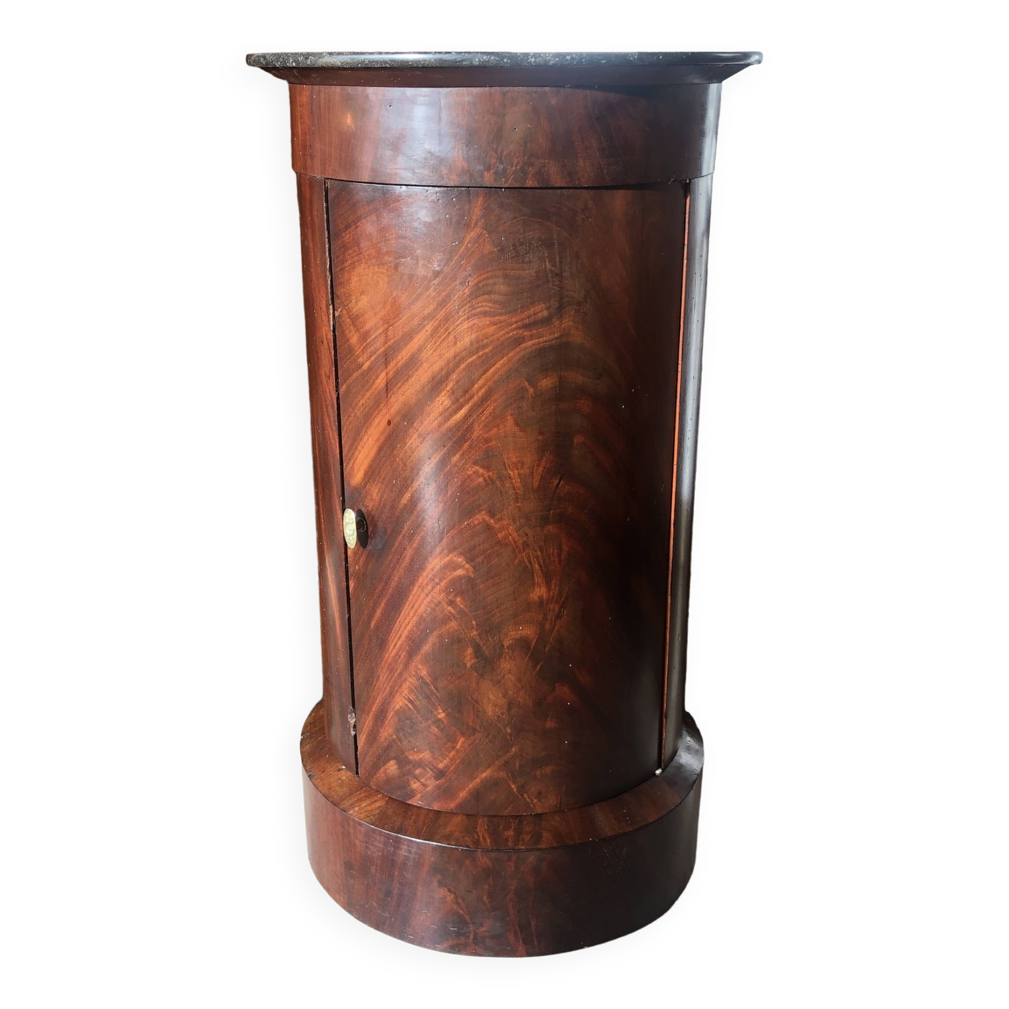 Empire Period Somno in Flamed Mahogany and Anthracite Sainte-Anne Marble