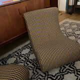 Pair of 70s foam armchairs