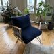 Set of two Croisette armchairs in velvet by the brand Honoré.