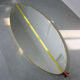 Vintage oval golden frame mirror, 70s