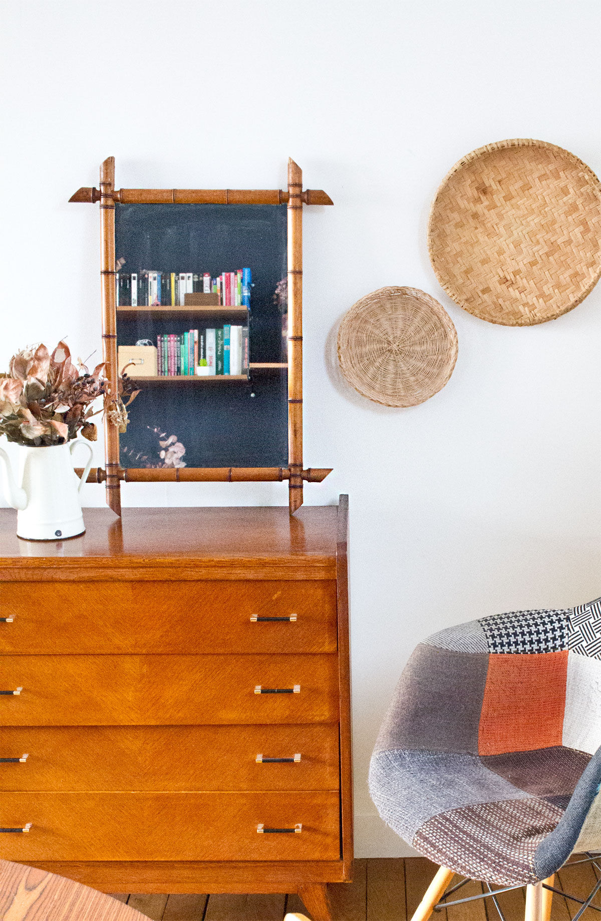 Bamboo mirror 71x52 cm