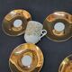9 Moka Coffee Cups + Saucers Arabia Finland Mira Design Esteri Tomula