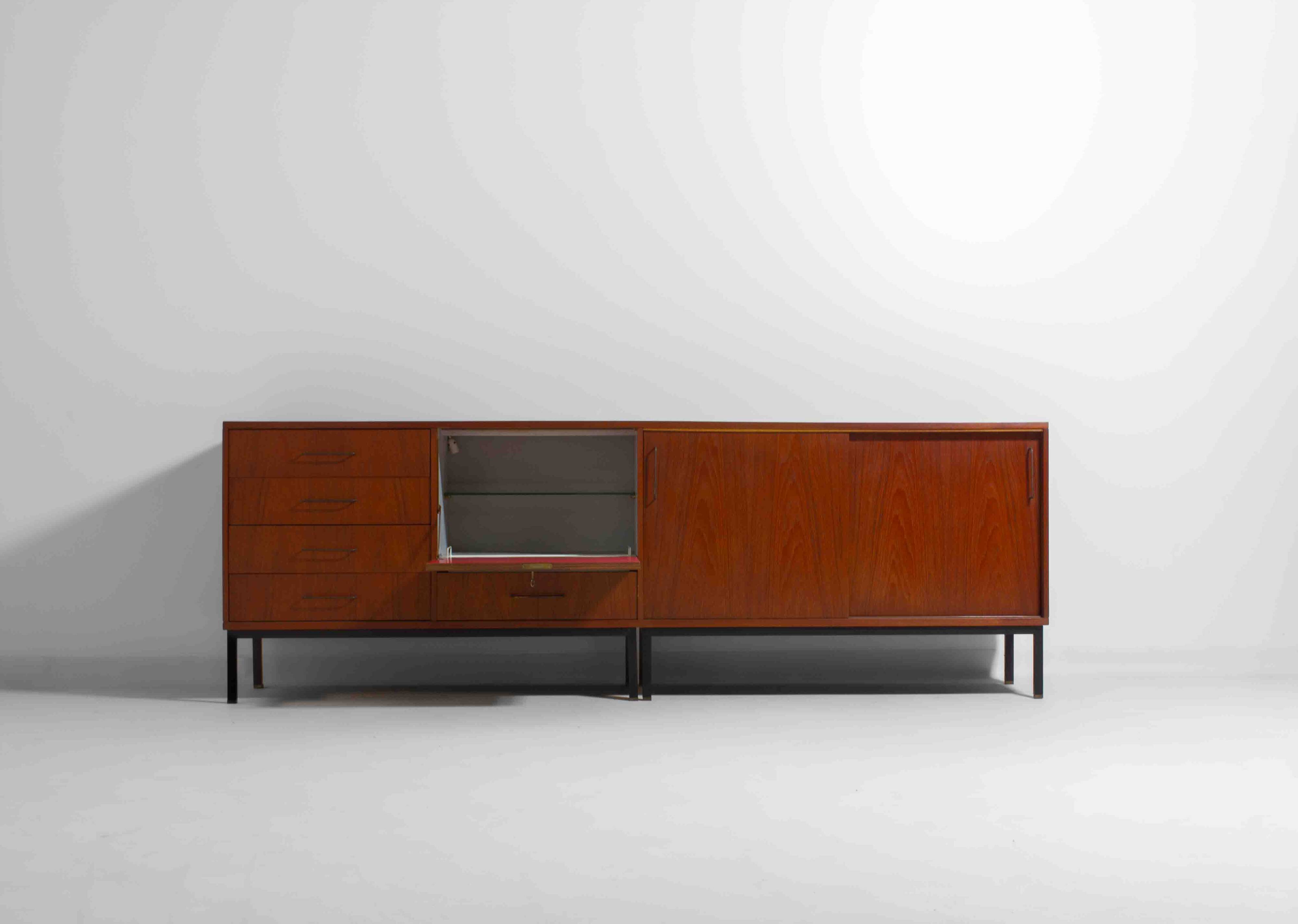 Sideboard in teak by C. Wulput, Belgium 1960s