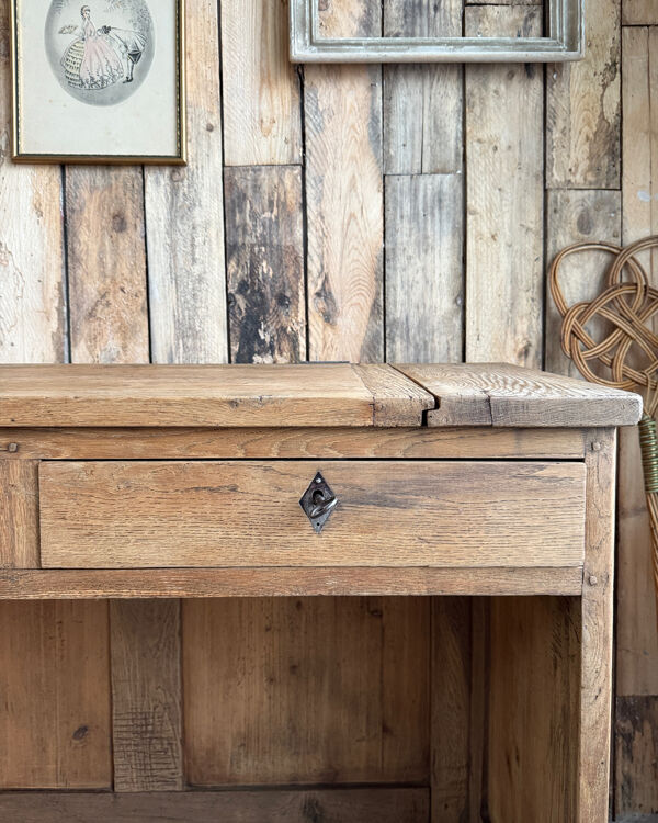 Bureau pupitre comptoir en chêne (rénové)